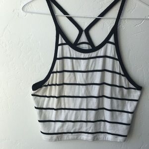 Black and white stripped tank top